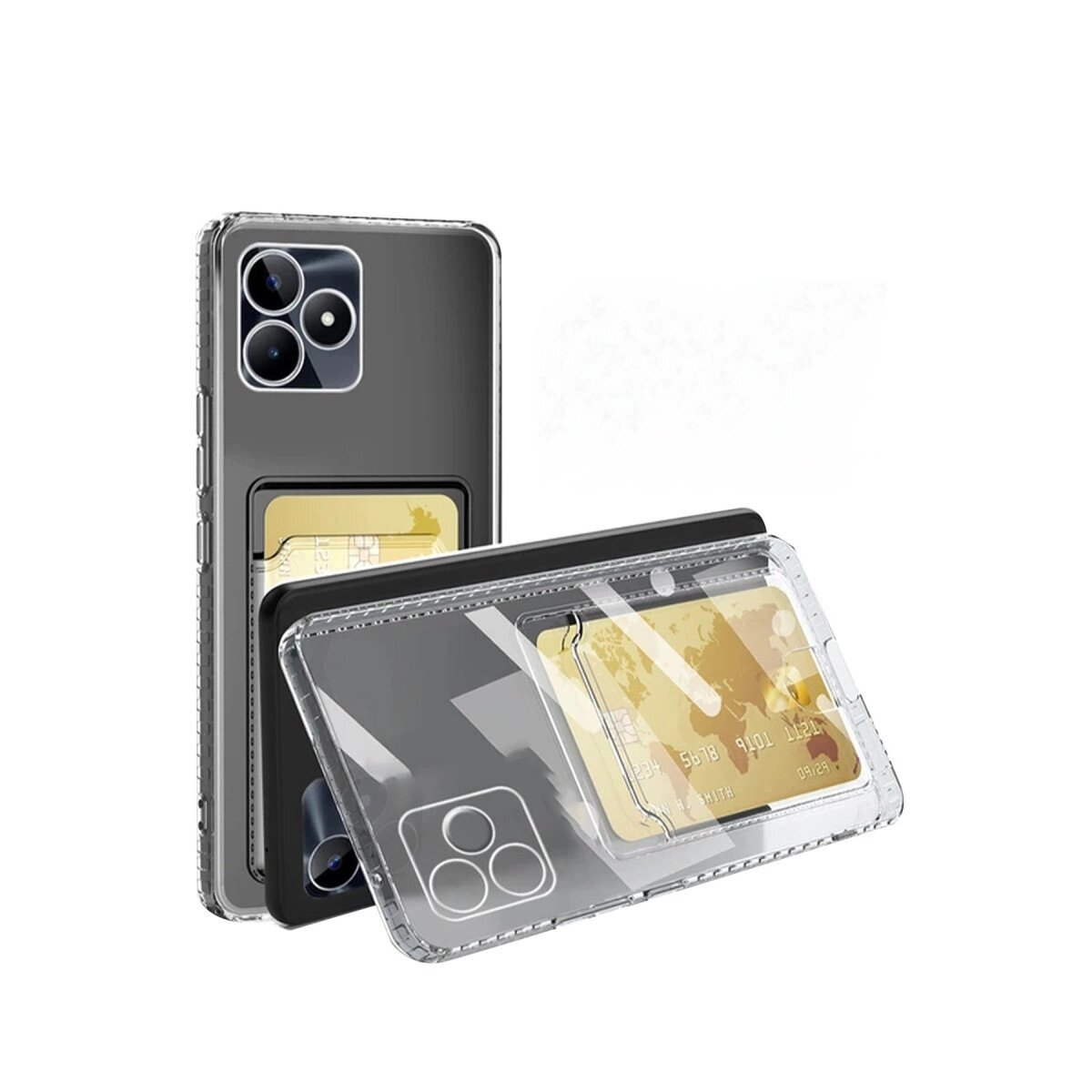 Realme Note 50 4g Kılıf Kart Şeffaf Silikon - Şeffaf Realme Note 50 4g Kılıf Kart Şeffaf Silikon - Şeffaf