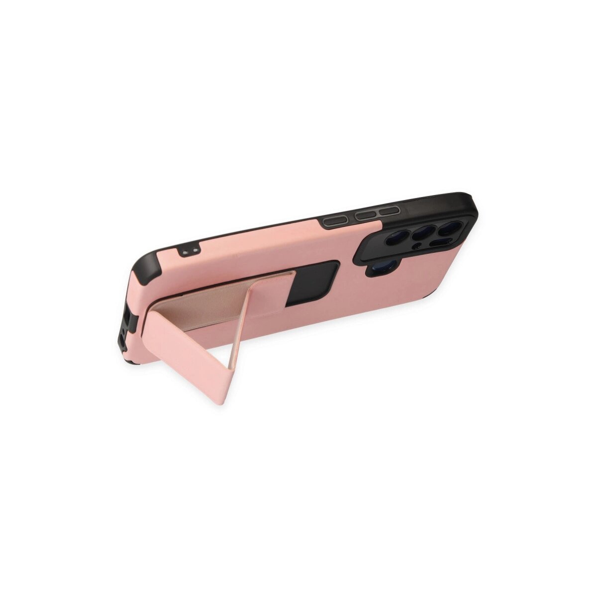 Tecno Pova Neo Kılıf Mega Standlı Silikon - Pudra Tecno Pova Neo Kılıf Mega Standlı Silikon - Pudra