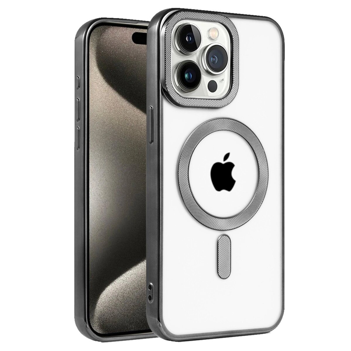 Apple İphone 14 Pro Kılıf Kronos Magsafe Kapak - Siyah Apple İphone 14 Pro Kılıf Kronos Magsafe Kapak - Siyah