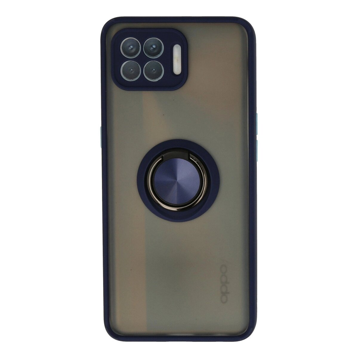 Oppo Reno 4 Lite Kılıf Montreal Yüzüklü Silikon Kapak - Lacivert Oppo Reno 4 Lite Kılıf Montreal Yüzüklü Silikon Kapak - Lacivert
