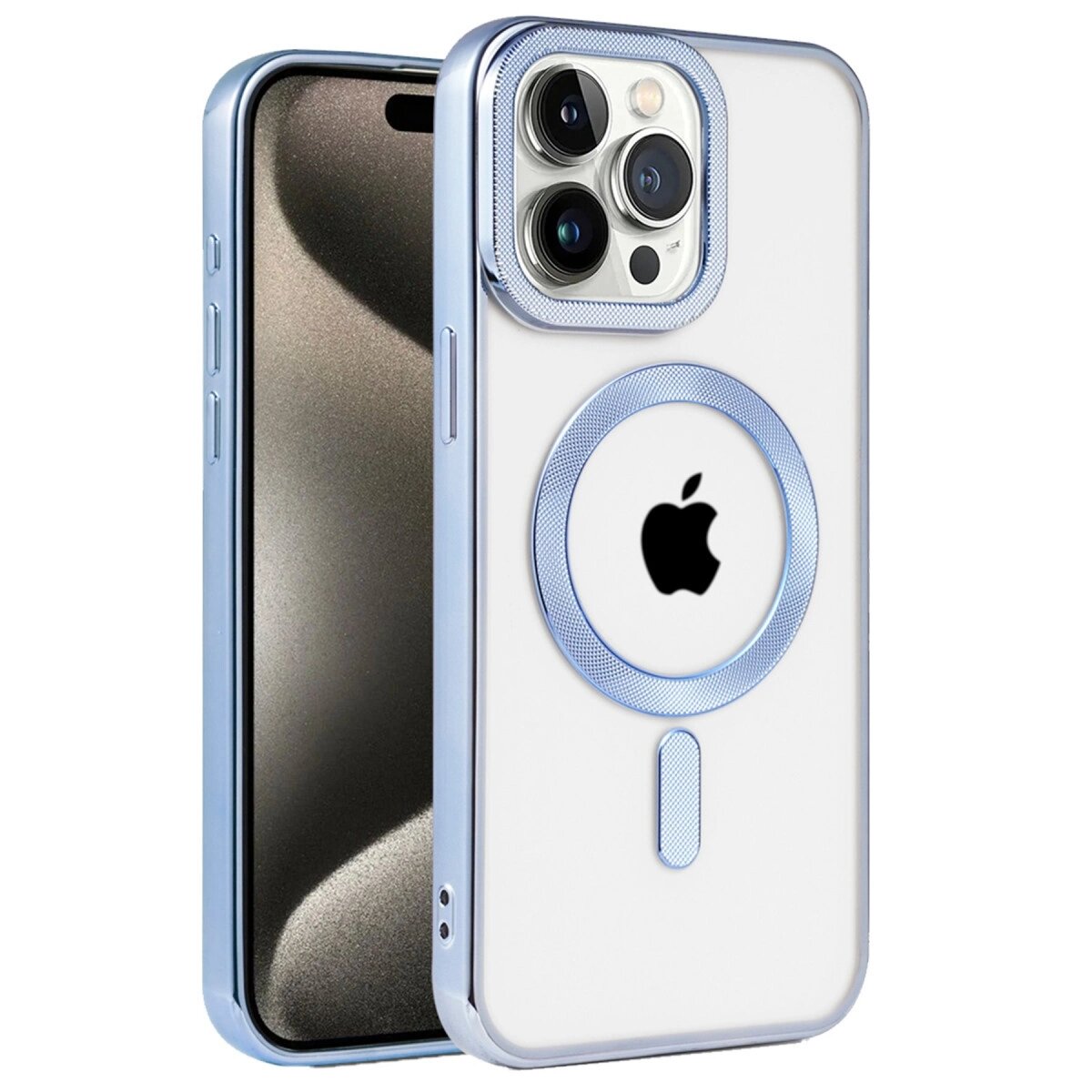 Apple İphone 14 Pro Max Kılıf Kronos Magsafe Kapak - Sierra Blue Apple İphone 14 Pro Max Kılıf Kronos Magsafe Kapak - Sierra Blue