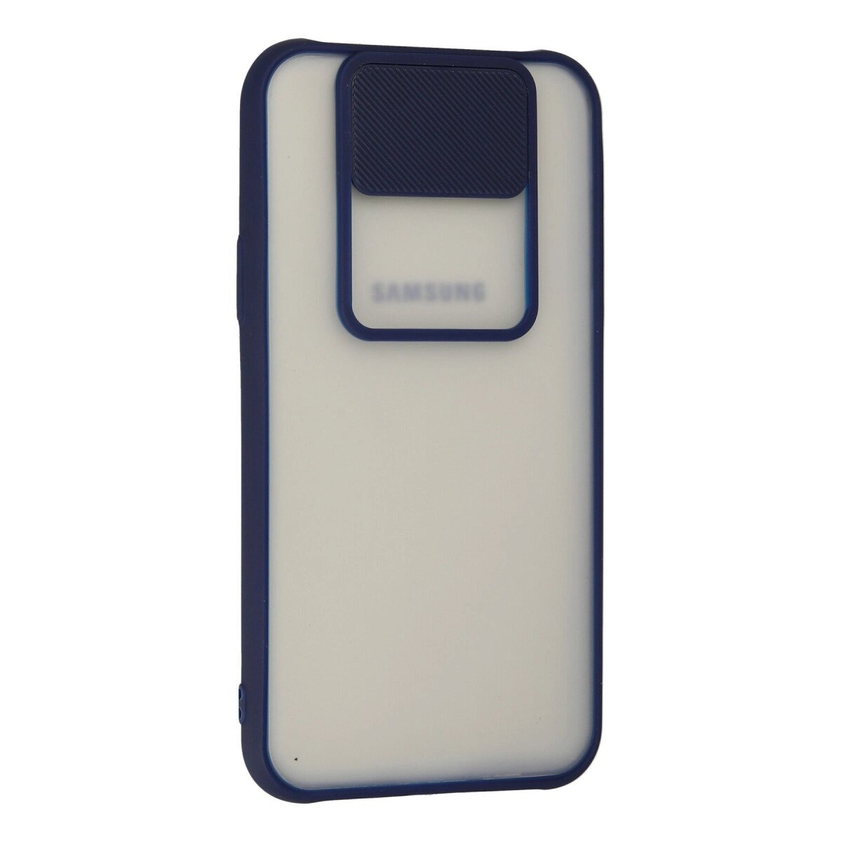 Samsung Galaxy J7 Kılıf Palm Buzlu Kamera Sürgülü Silikon - Lacivert