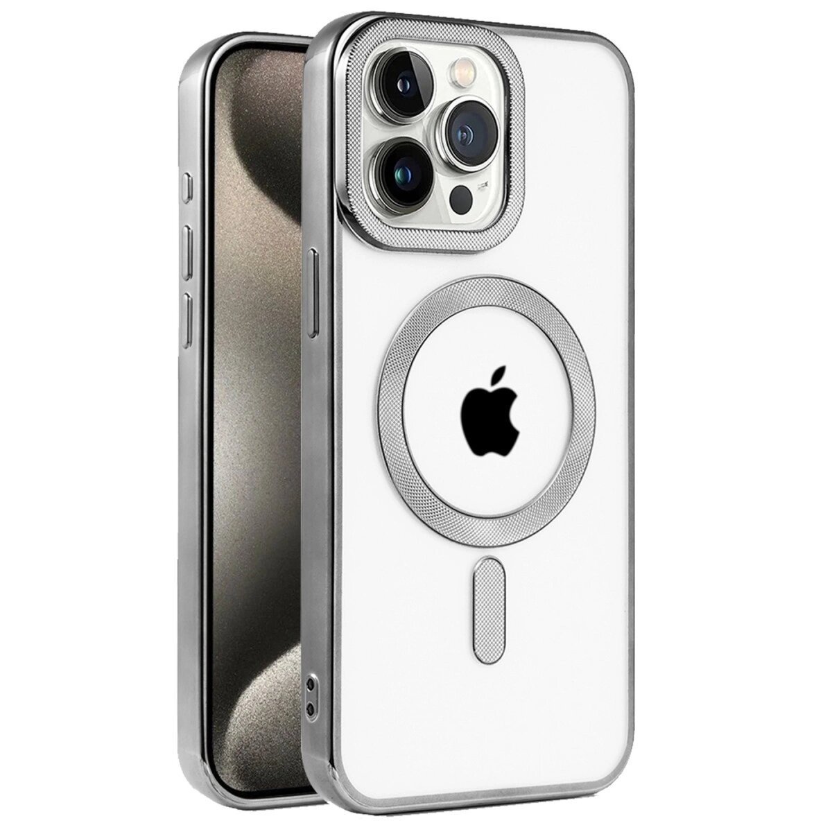 Apple İphone 15 Pro Kılıf Kronos Magsafe Kapak - Titanyum Gri Apple İphone 15 Pro Kılıf Kronos Magsafe Kapak - Titanyum Gri