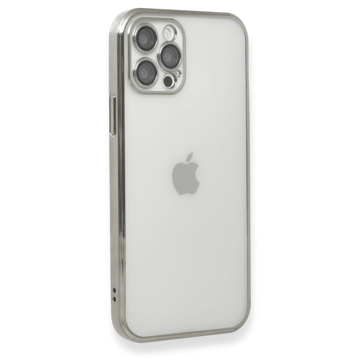 Apple İphone 12 Pro Max Kılıf Razer Lensli Silikon - Gümüş Apple İphone 12 Pro Max Kılıf Razer Lensli Silikon - Gümüş