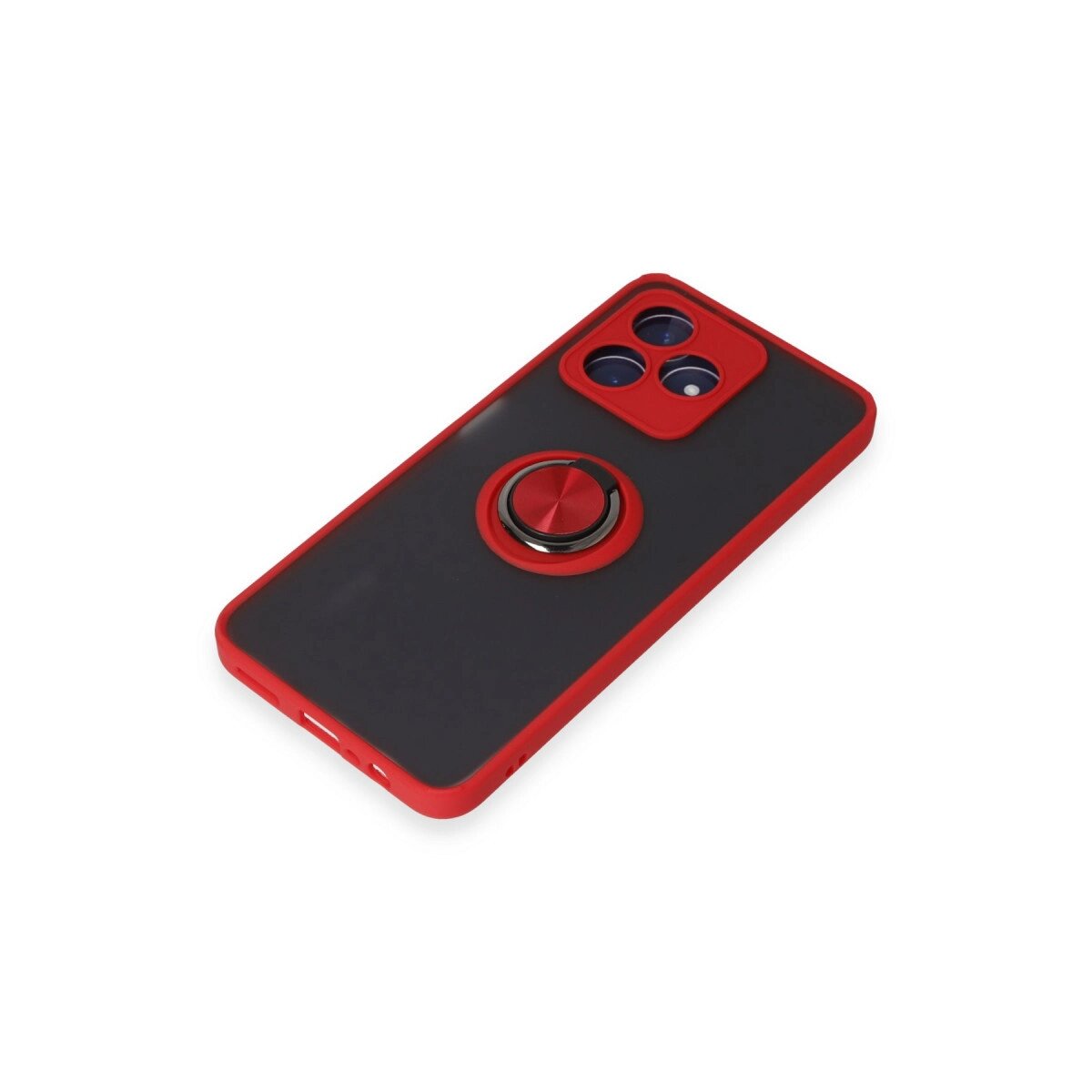 Realme C53 Kılıf Montreal Yüzüklü Silikon Kapak - Kırmızı Realme C53 Kılıf Montreal Yüzüklü Silikon Kapak - Kırmızı