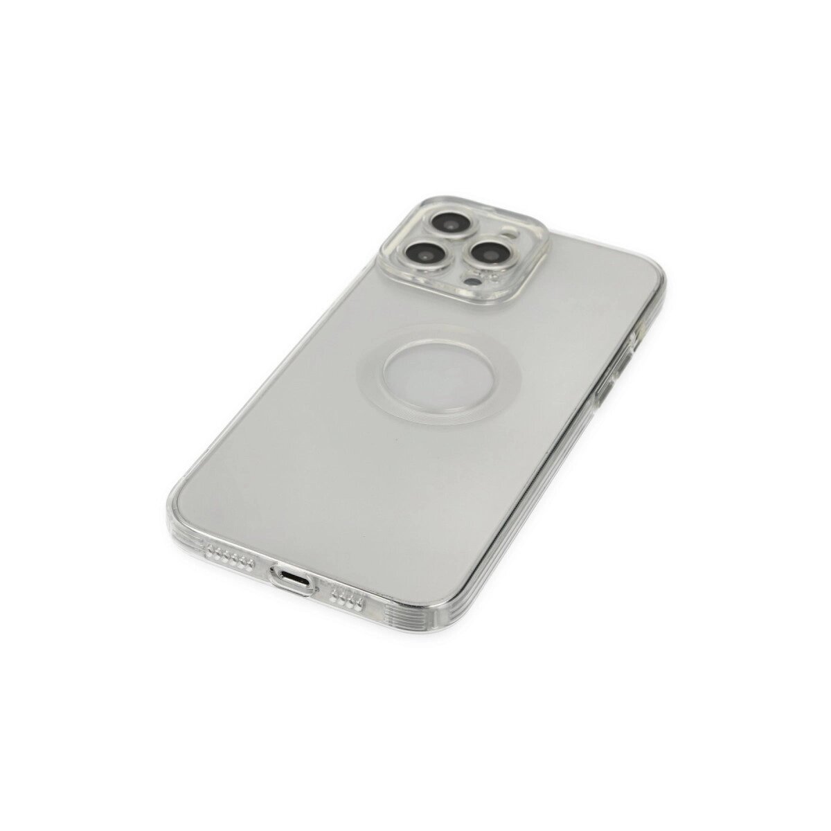 Apple İphone 13 Pro Max Kılıf Santa Lens Silikon - Şeffaf