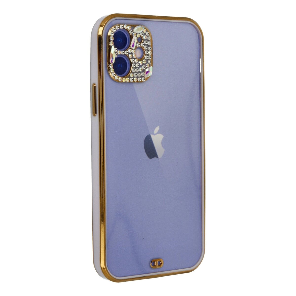 Apple İphone 12 Kılıf Liva Taşlı Silikon - Mor Apple İphone 12 Kılıf Liva Taşlı Silikon - Mor