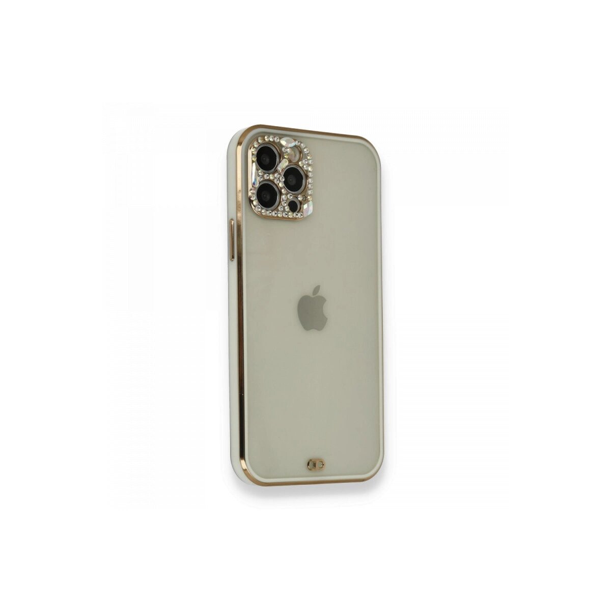 Apple İphone 12 Pro Kılıf Liva Taşlı Silikon - Beyaz Apple İphone 12 Pro Kılıf Liva Taşlı Silikon - Beyaz