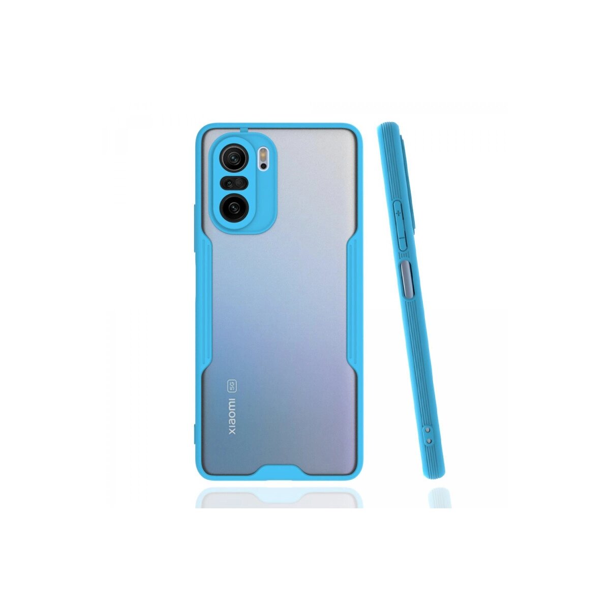 Xiaomi Poco F3 Kılıf Platin Silikon - Mavi Xiaomi Poco F3 Kılıf Platin Silikon - Mavi