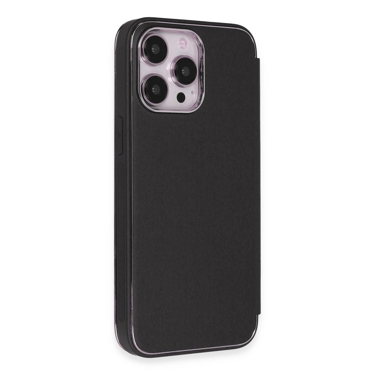 Apple İphone 13 Pro Max Kılıf Dolpin Kapaklı - Siyah