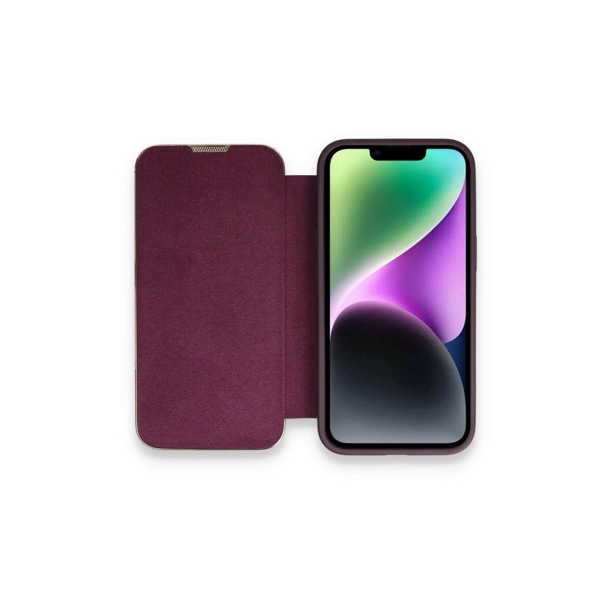 Apple İphone 13 Pro Kılıf Dolpin Kapaklı - Derin Mor Apple İphone 13 Pro Kılıf Dolpin Kapaklı - Derin Mor