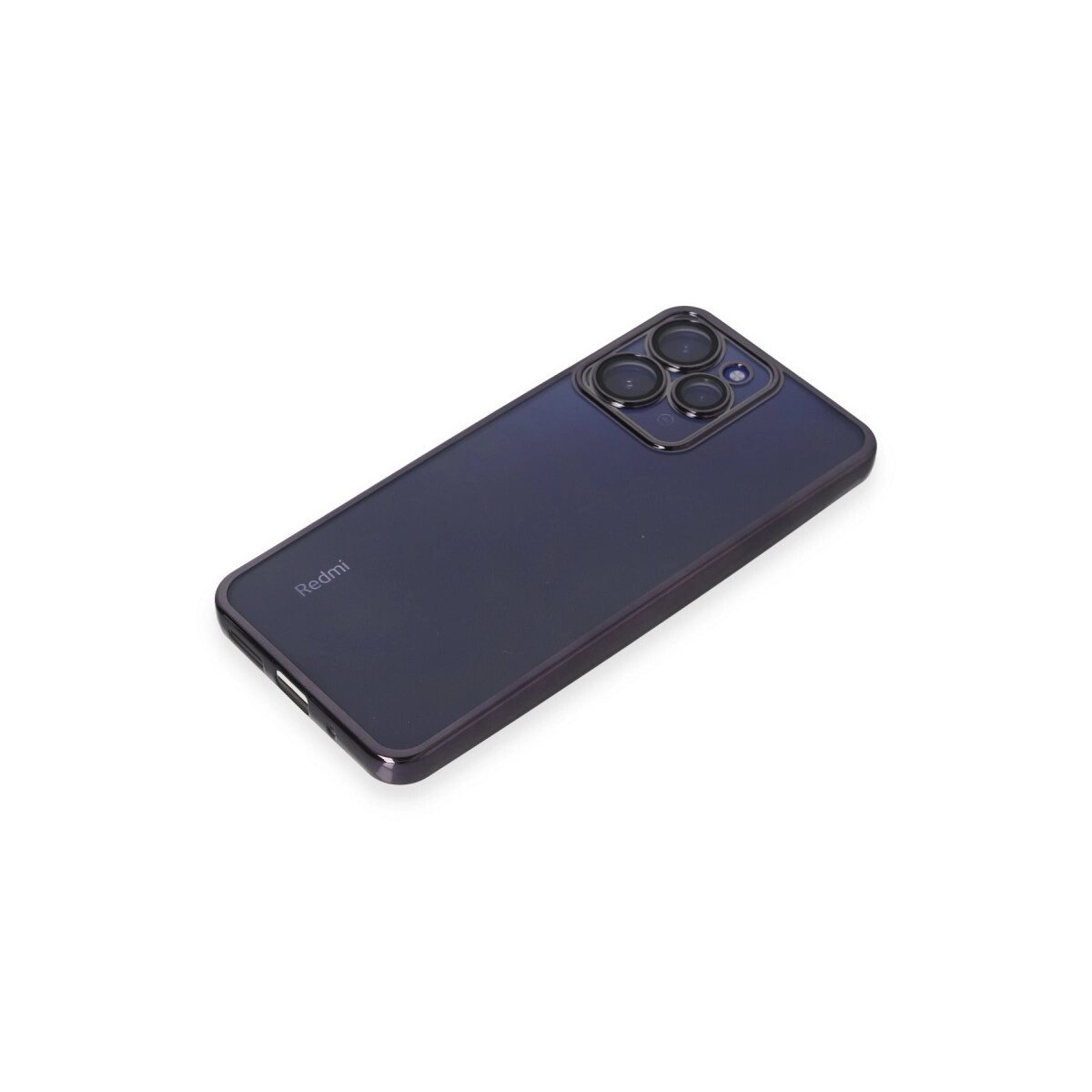 Xiaomi Redmi 12 Kılıf Razer Lensli Silikon - Mor Xiaomi Redmi 12 Kılıf Razer Lensli Silikon - Mor