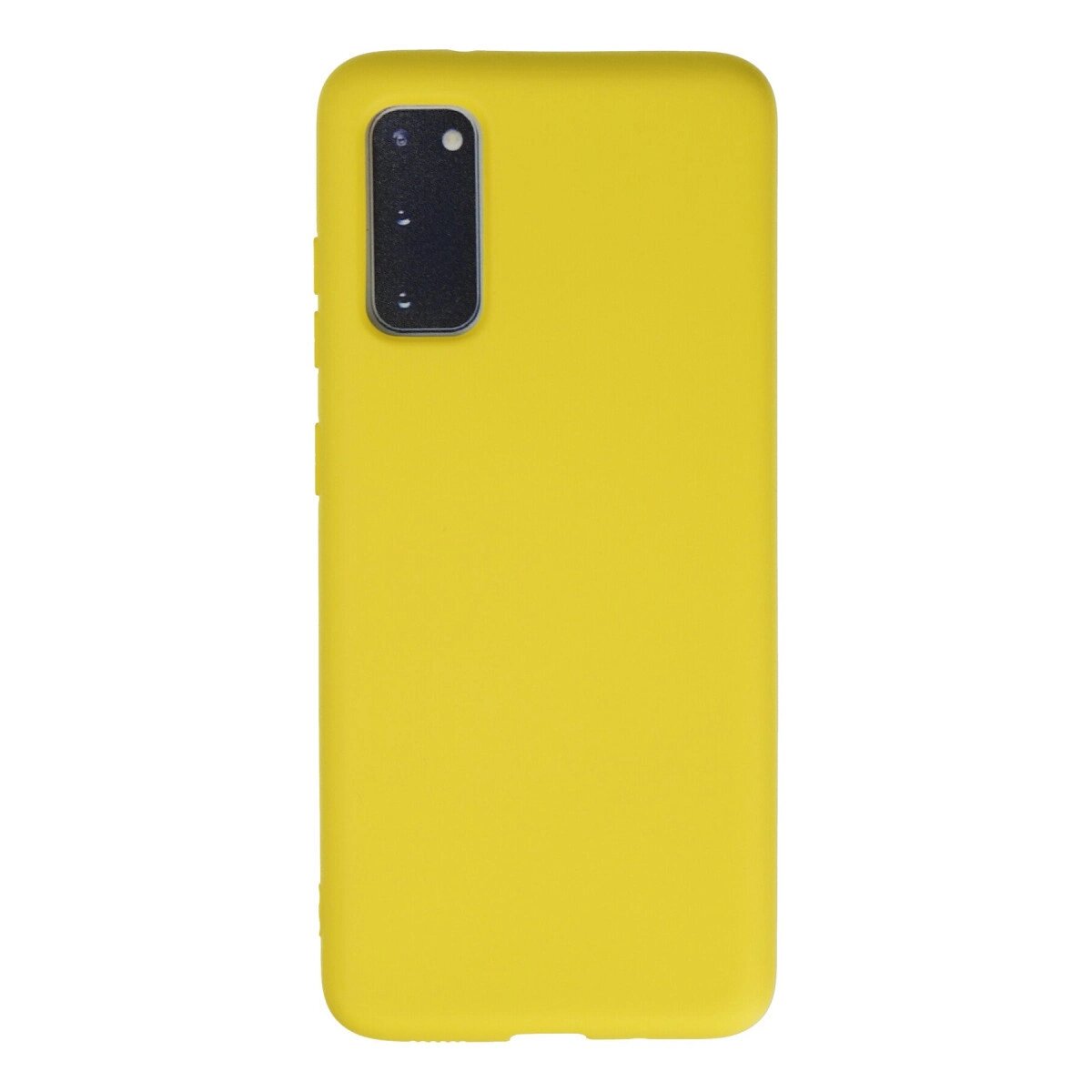 Samsung Galaxy S20 Kılıf Nano İçi Kadife Silikon - Sarı Samsung Galaxy S20 Kılıf Nano İçi Kadife Silikon - Sarı