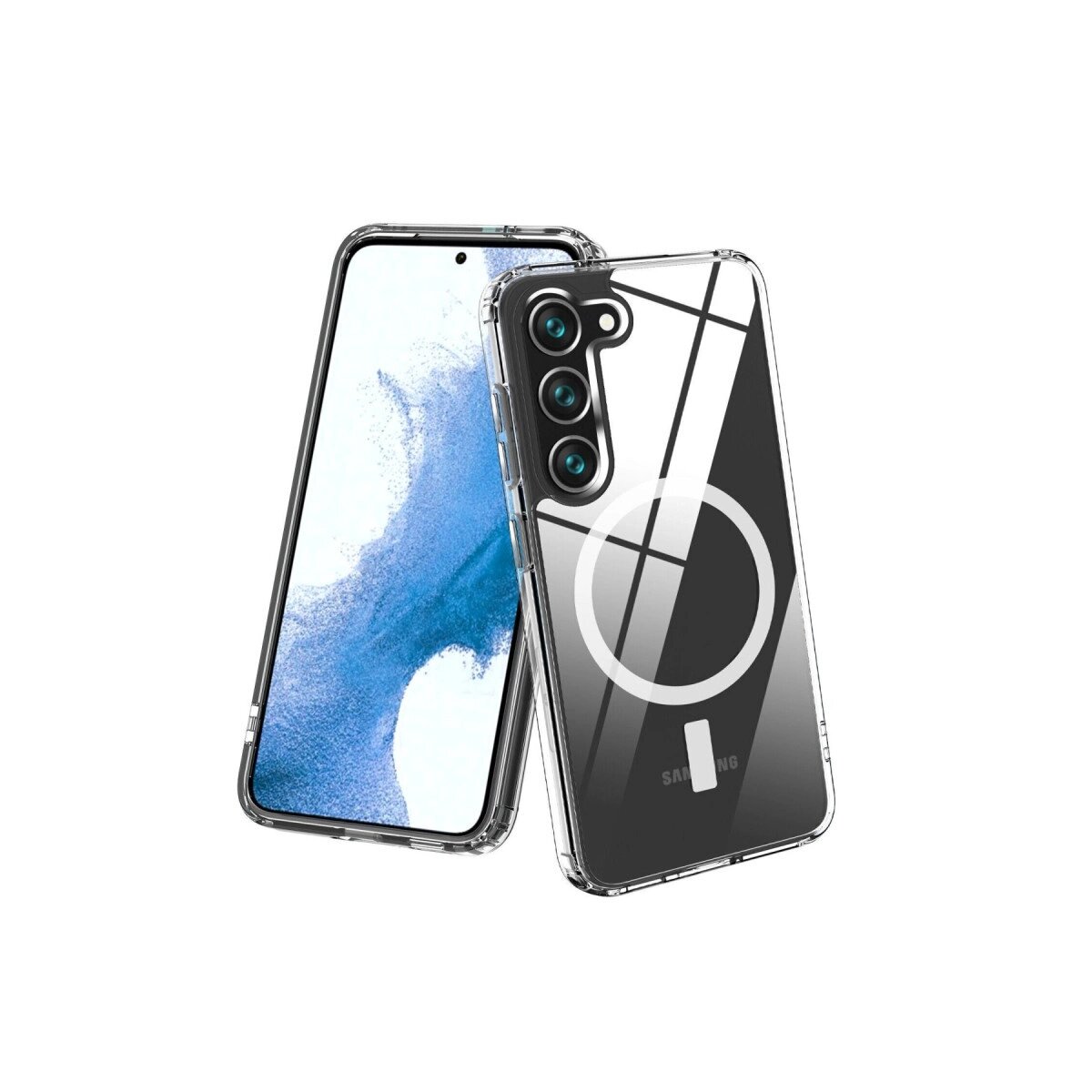 Samsung Galaxy S23 Kılıf Magneticsafe Şeffaf Silikon - Şeffaf Samsung Galaxy S23 Kılıf Magneticsafe Şeffaf Silikon - Şeffaf