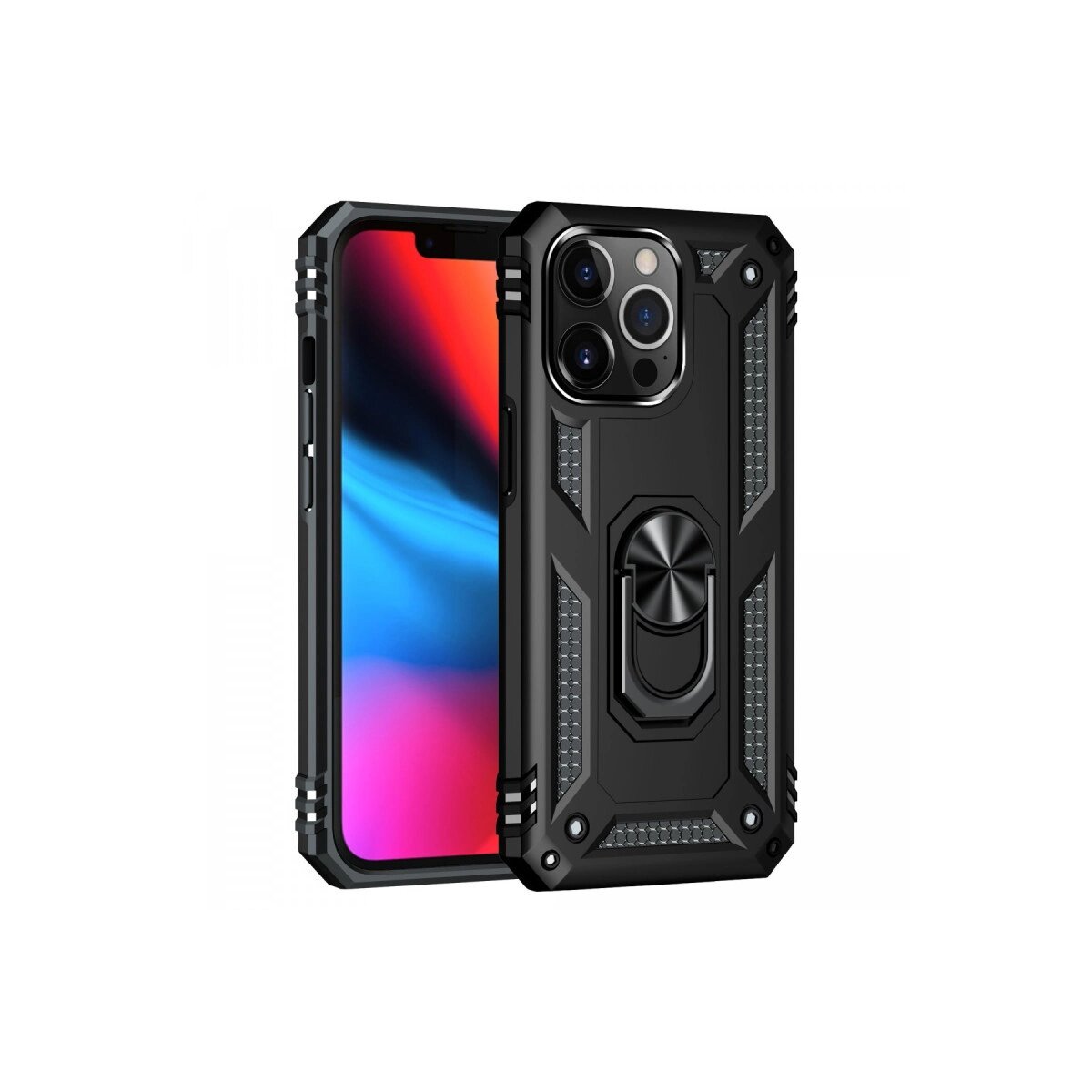 Apple İphone 13 Pro Max Kılıf Sofya Yüzüklü Silikon Kapak - Siyah Apple İphone 13 Pro Max Kılıf Sofya Yüzüklü Silikon Kapak - Siyah