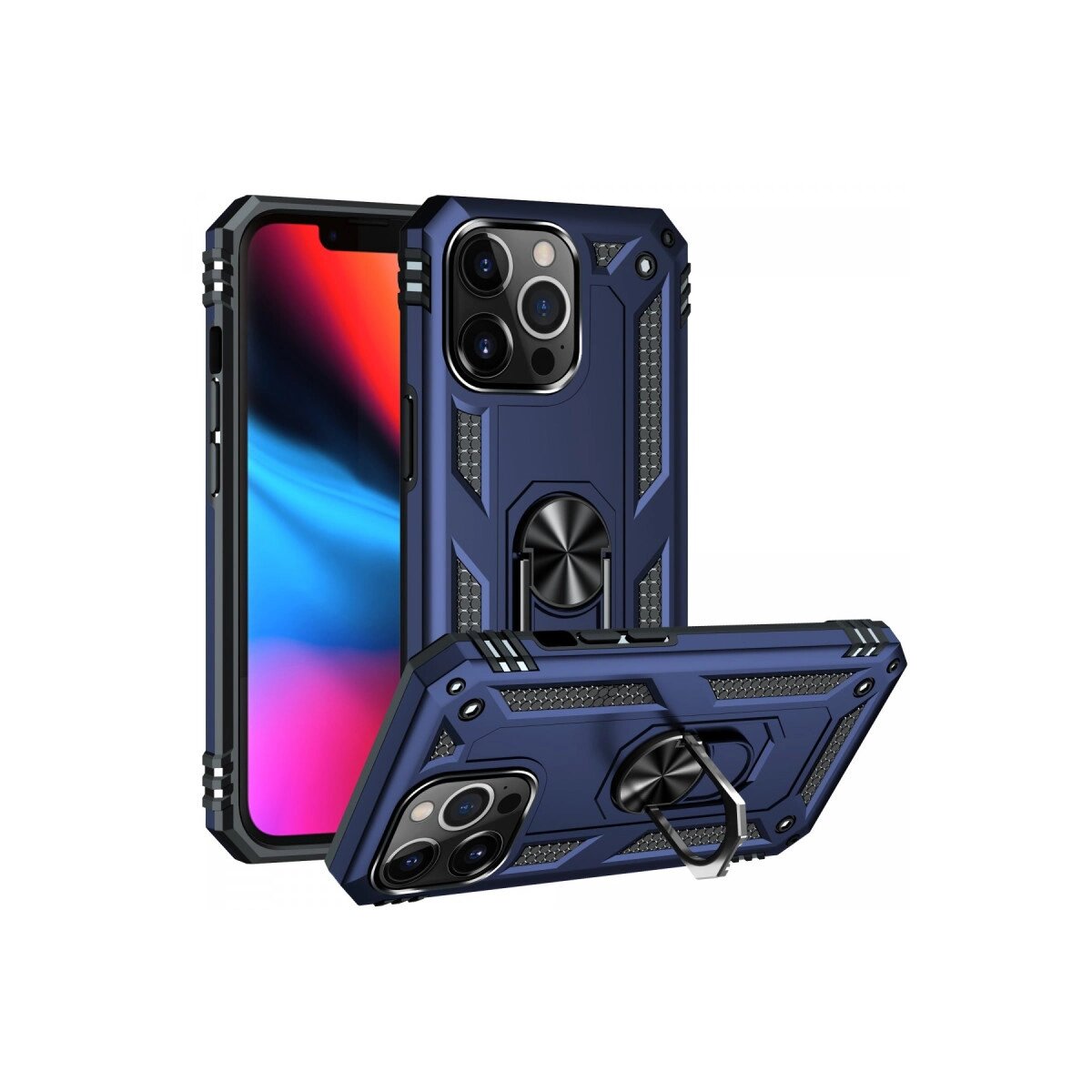 Apple İphone 13 Pro Max Kılıf Sofya Yüzüklü Silikon Kapak - Lacivert Apple İphone 13 Pro Max Kılıf Sofya Yüzüklü Silikon Kapak - Lacivert