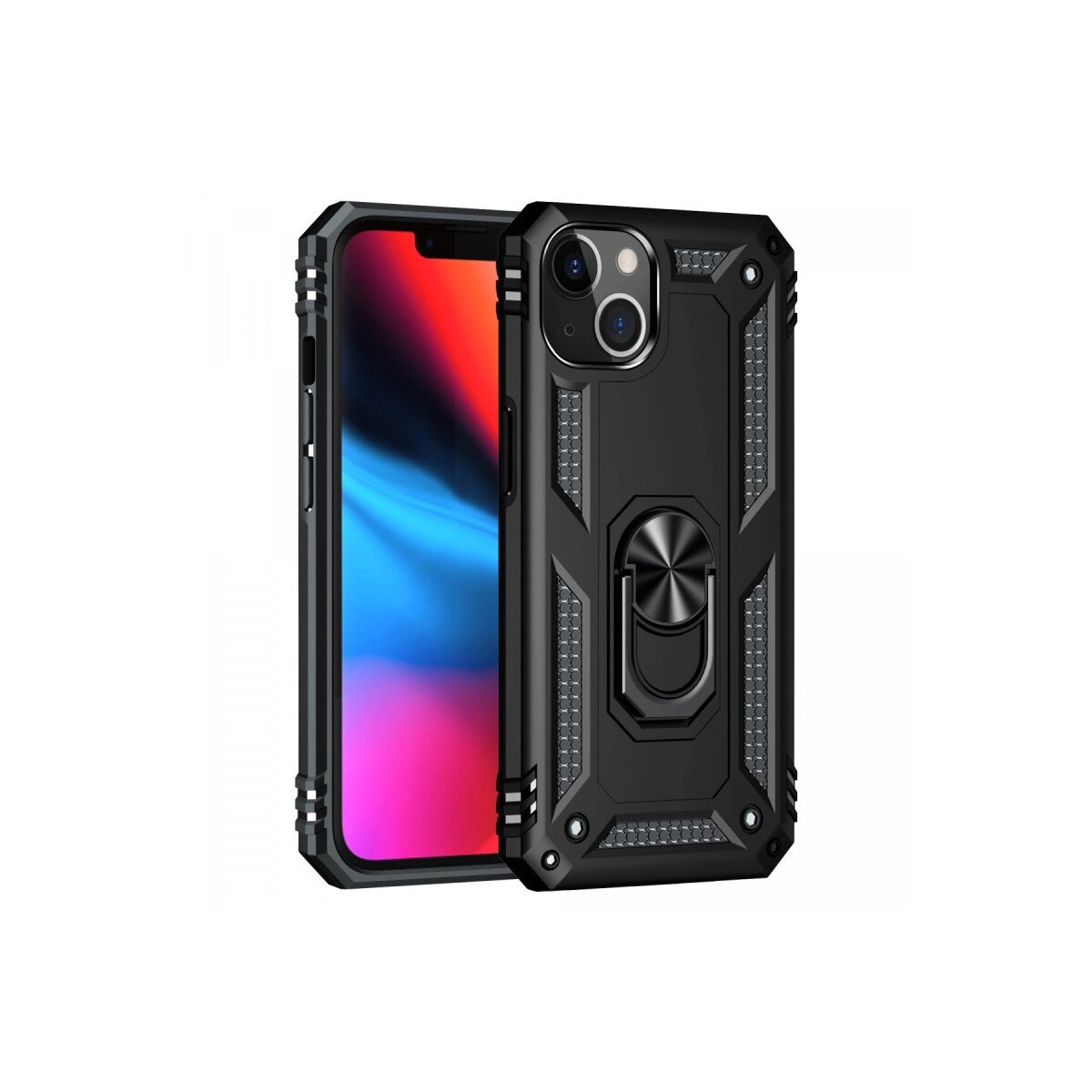 Apple İphone 13 Kılıf Sofya Yüzüklü Silikon Kapak - Siyah Apple İphone 13 Kılıf Sofya Yüzüklü Silikon Kapak - Siyah