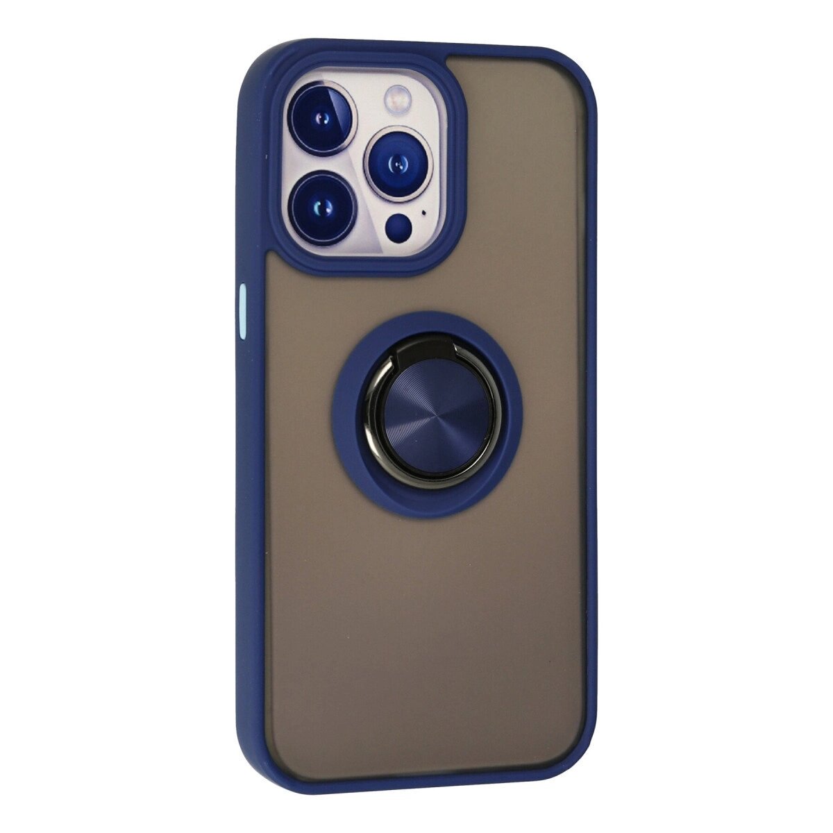 Apple İphone 13 Pro Max Kılıf Montreal Yüzüklü Silikon Kapak - Lacivert Apple İphone 13 Pro Max Kılıf Montreal Yüzüklü Silikon Kapak - Lacivert