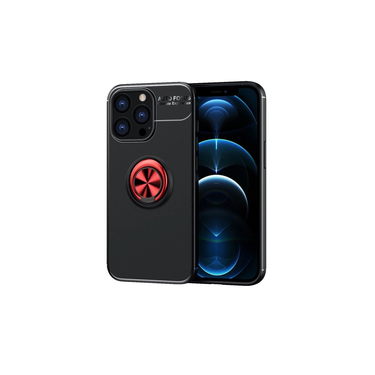 Apple İphone 13 Pro Max Kılıf Range Yüzüklü Silikon - Siyah-kırmızı Apple İphone 13 Pro Max Kılıf Range Yüzüklü Silikon - Siyah-kırmızı