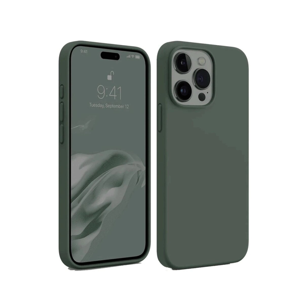 Apple İphone 15 Pro Kılıf First Silikon - Koyu Yeşil Apple İphone 15 Pro Kılıf First Silikon - Koyu Yeşil