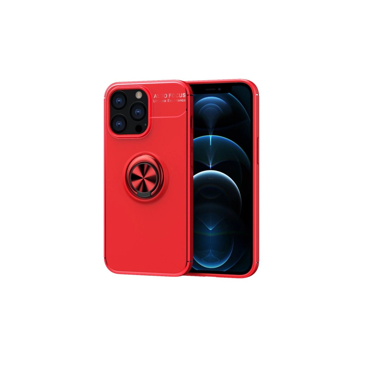 Apple İphone 13 Pro Kılıf Range Yüzüklü Silikon - Kırmızı Apple İphone 13 Pro Kılıf Range Yüzüklü Silikon - Kırmızı
