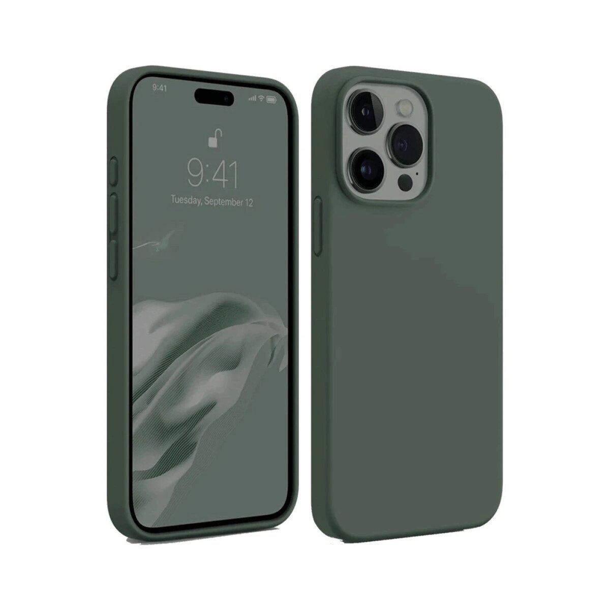 Apple İphone 15 Pro Max Kılıf First Silikon - Koyu Yeşil Apple İphone 15 Pro Max Kılıf First Silikon - Koyu Yeşil