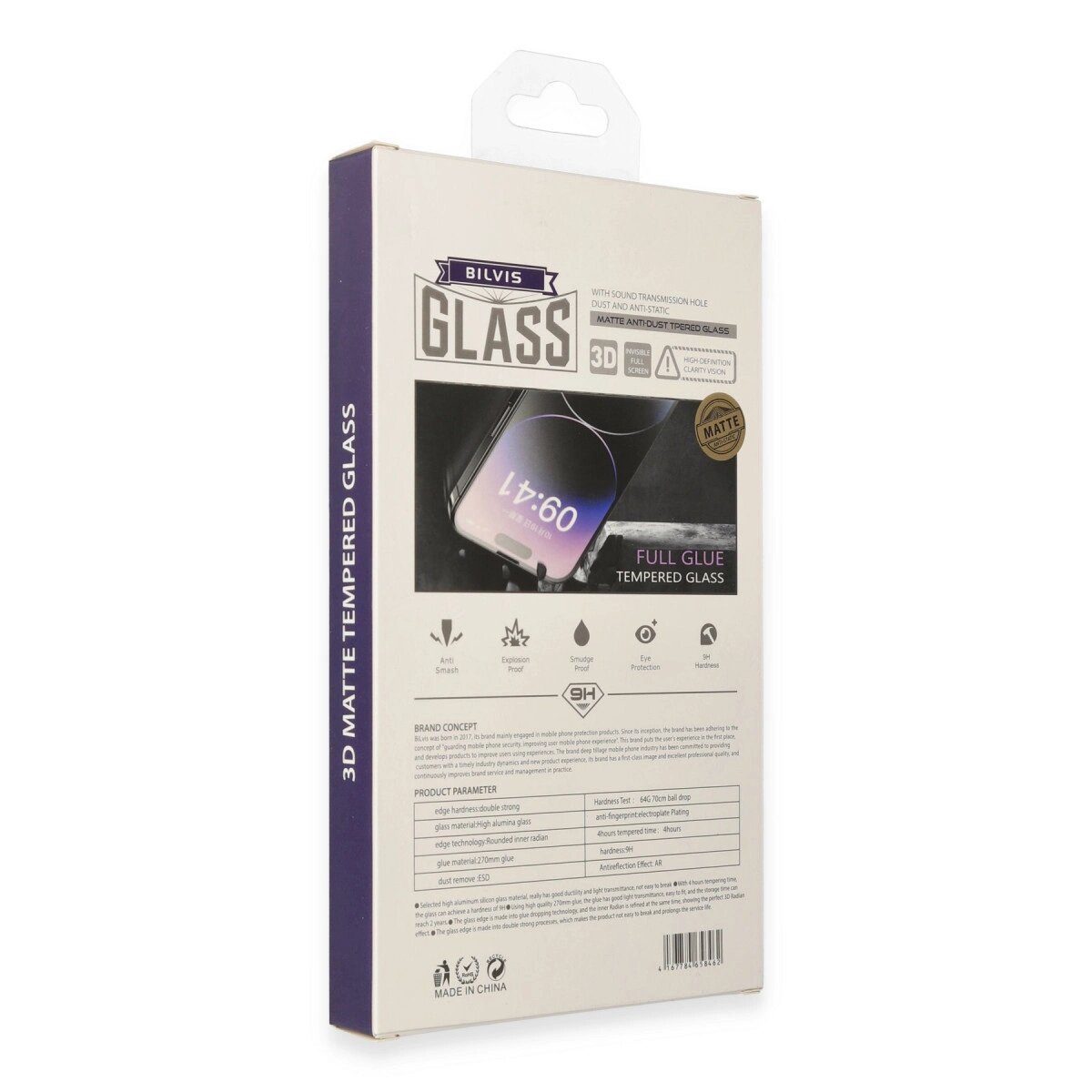 Apple İphone 15 Pro Bilvis 3d Mat Cam Ekran Koruyucu Apple İphone 15 Pro Bilvis 3d Mat Cam Ekran Koruyucu