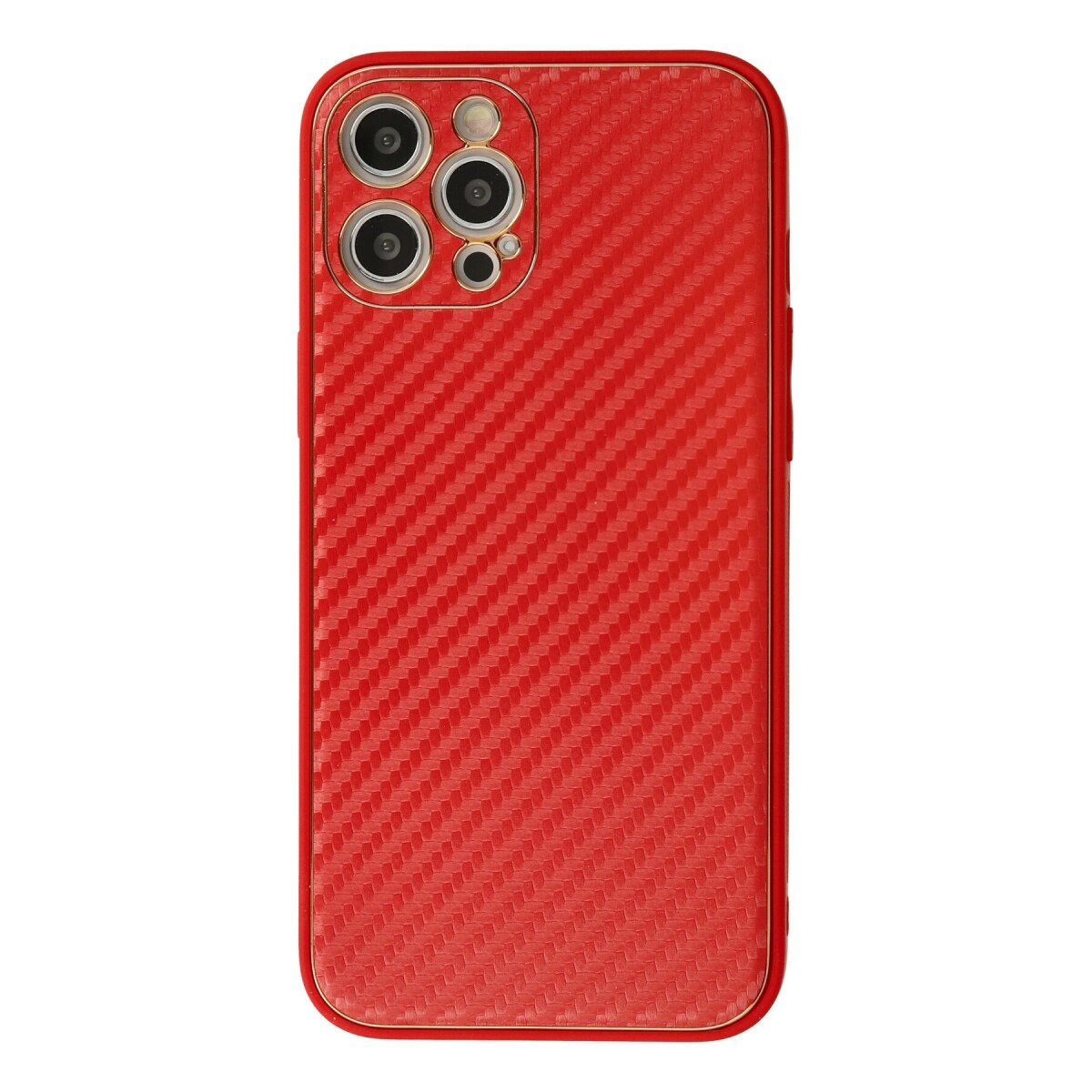 Apple İphone 12 Pro Max Kılıf Coco Karbon Silikon - Kırmızı Apple İphone 12 Pro Max Kılıf Coco Karbon Silikon - Kırmızı