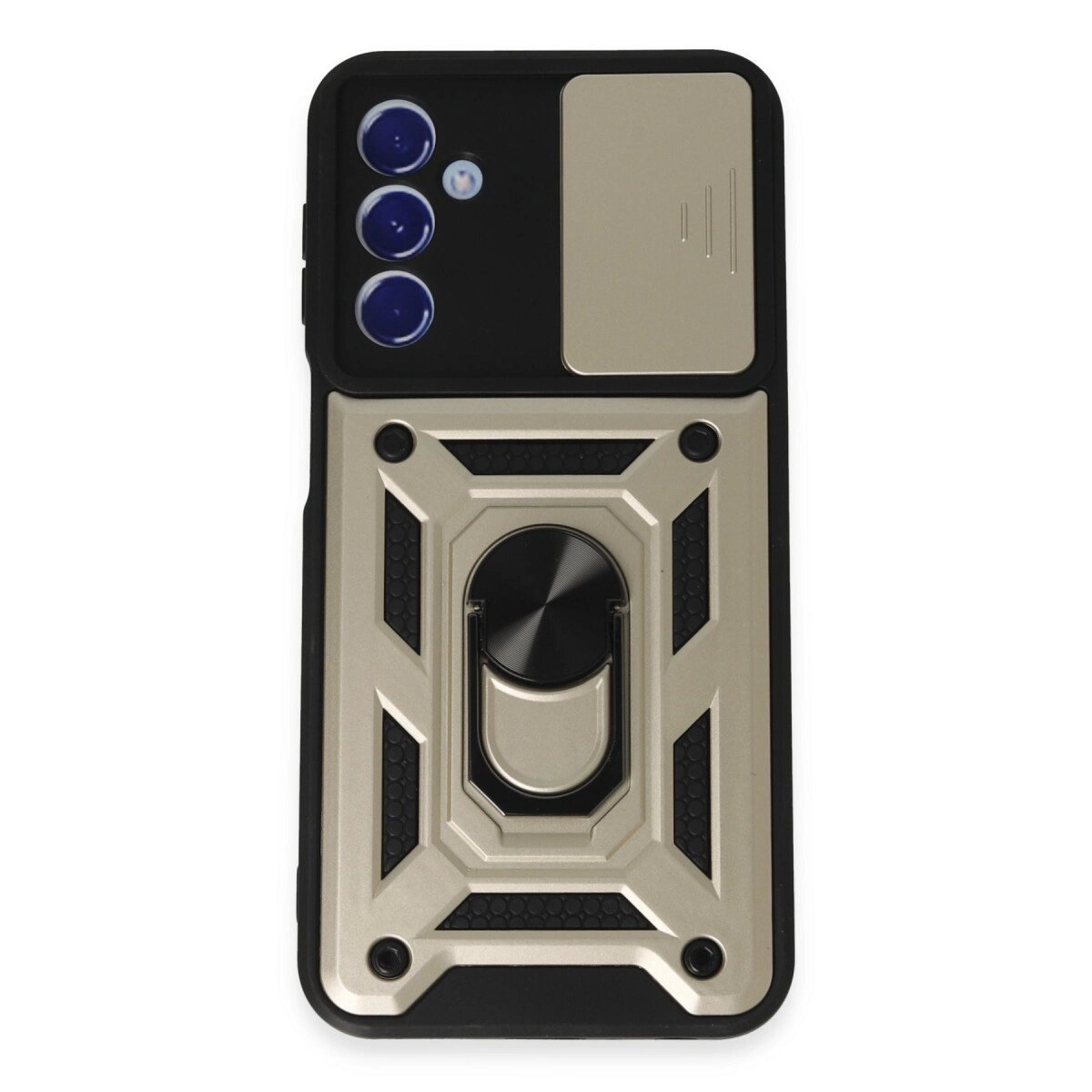 Samsung Galaxy M34 5g Kılıf Pars Lens Yüzüklü Silikon - Gold Samsung Galaxy M34 5g Kılıf Pars Lens Yüzüklü Silikon - Gold