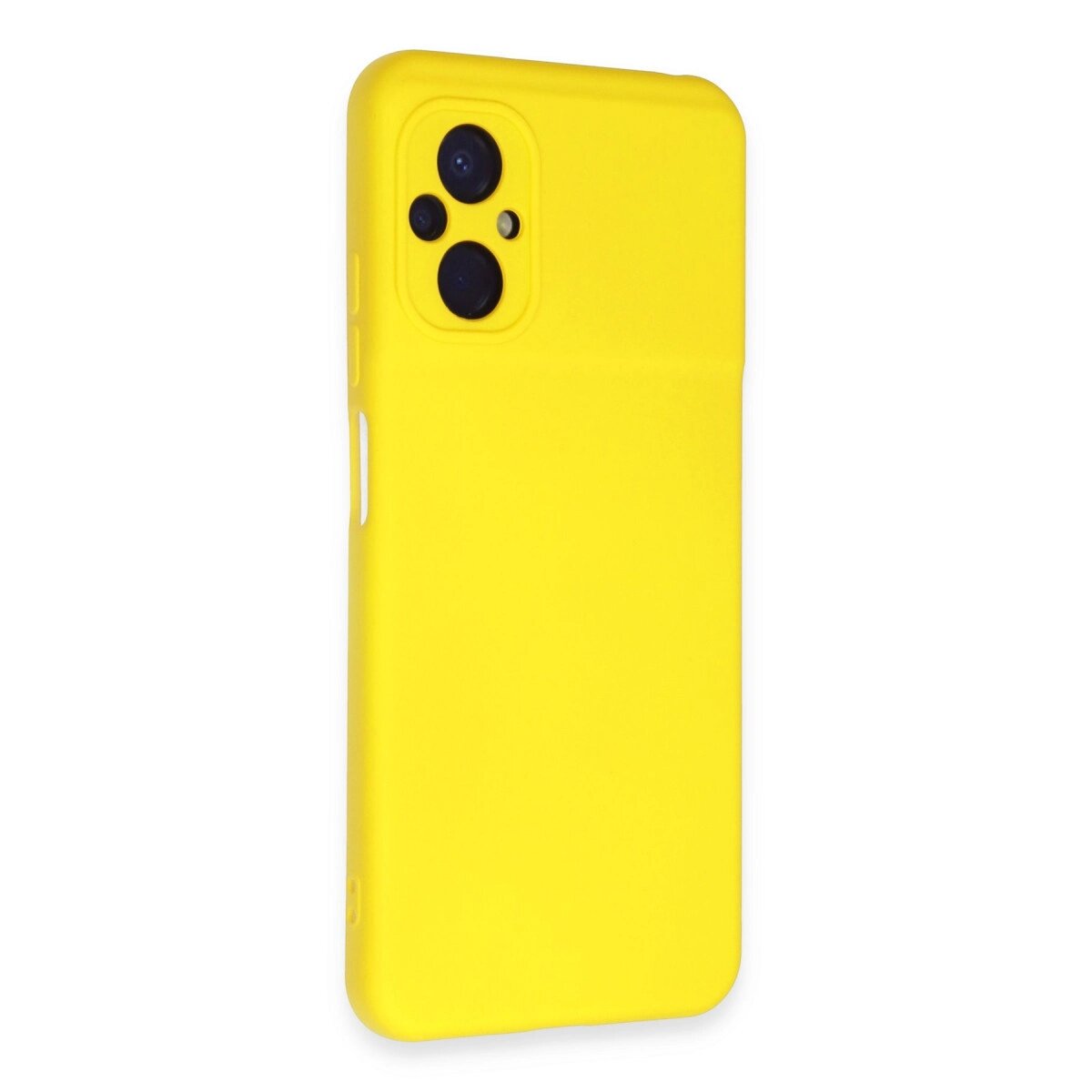 Xiaomi Poco M5 Kılıf Nano İçi Kadife Silikon - Sarı Xiaomi Poco M5 Kılıf Nano İçi Kadife Silikon - Sarı