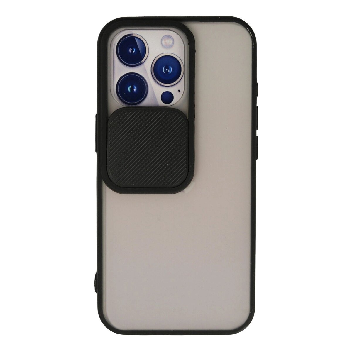 Apple İphone 13 Pro Kılıf Palm Buzlu Kamera Sürgülü Silikon - Siyah Apple İphone 13 Pro Kılıf Palm Buzlu Kamera Sürgülü Silikon - Siyah