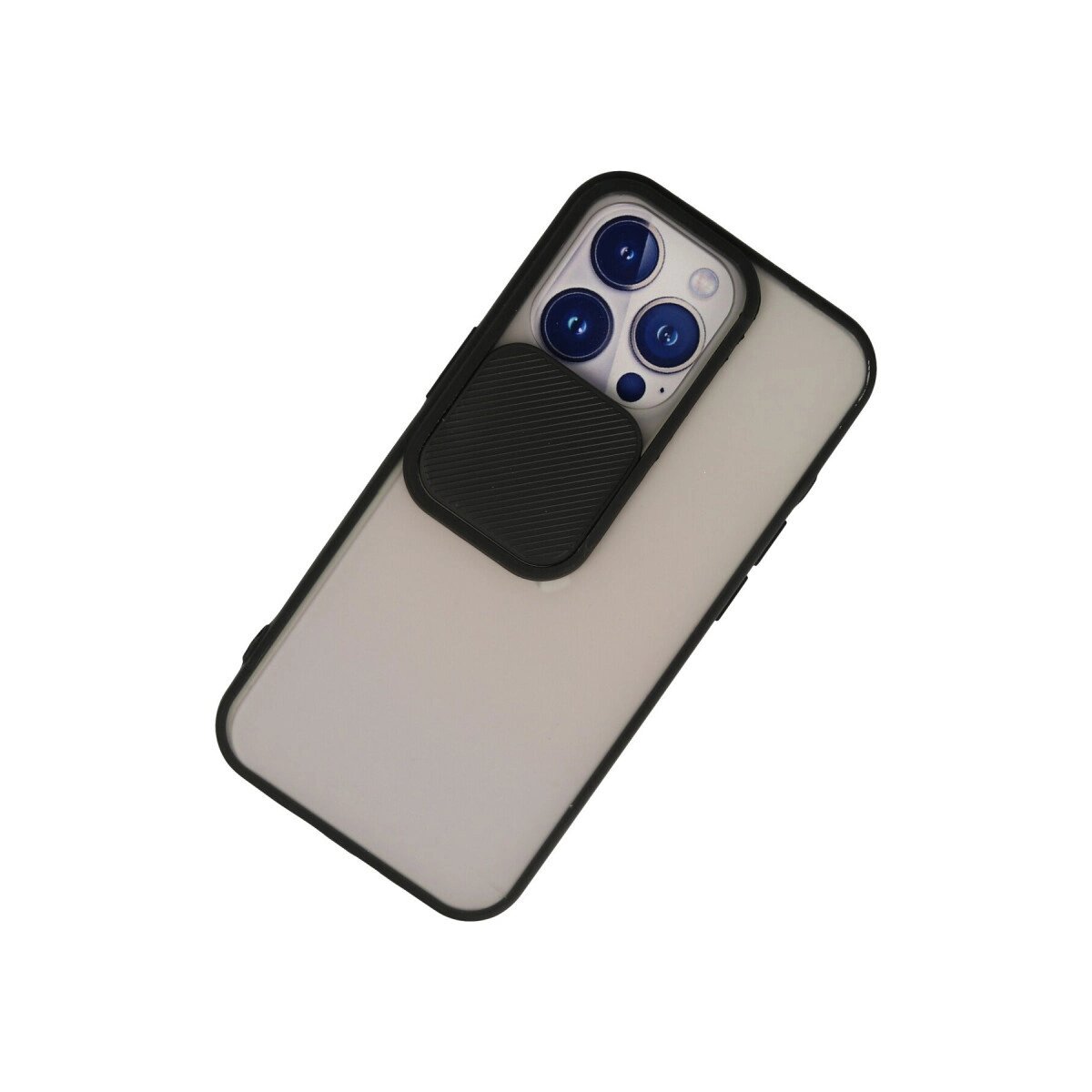 Apple İphone 13 Pro Kılıf Palm Buzlu Kamera Sürgülü Silikon - Siyah Apple İphone 13 Pro Kılıf Palm Buzlu Kamera Sürgülü Silikon - Siyah