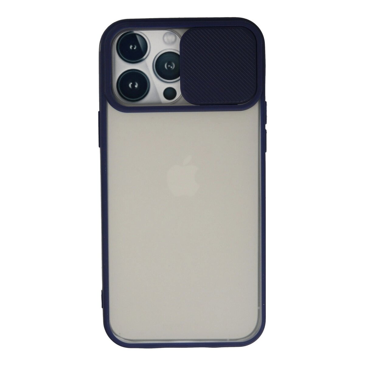 Apple İphone 13 Pro Max Kılıf Palm Buzlu Kamera Sürgülü Silikon - Lacivert Apple İphone 13 Pro Max Kılıf Palm Buzlu Kamera Sürgülü Silikon - Lacivert