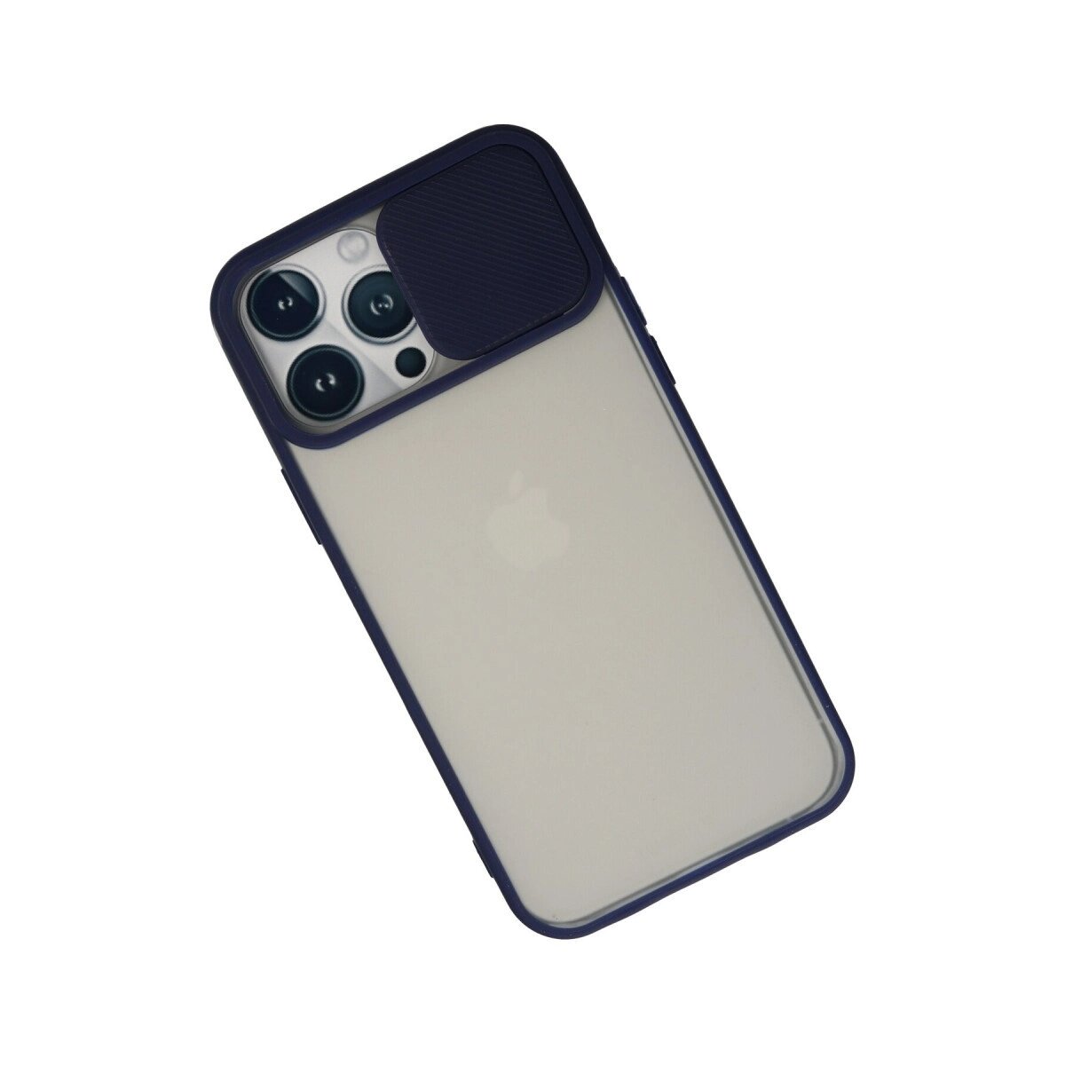 Apple İphone 13 Pro Max Kılıf Palm Buzlu Kamera Sürgülü Silikon - Lacivert Apple İphone 13 Pro Max Kılıf Palm Buzlu Kamera Sürgülü Silikon - Lacivert
