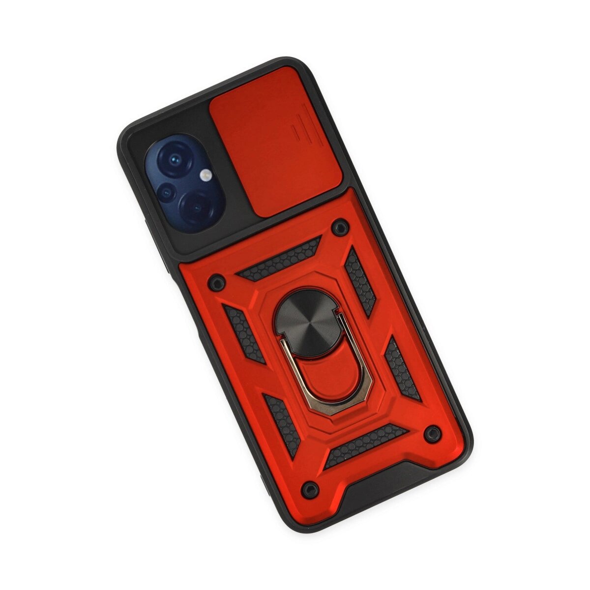 Xiaomi Poco M5 Kılıf Pars Lens Yüzüklü Silikon - Kırmızı Xiaomi Poco M5 Kılıf Pars Lens Yüzüklü Silikon - Kırmızı
