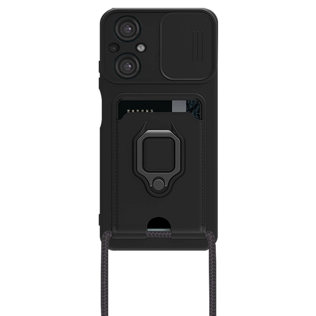 Xiaomi Poco M5 Kılıf Zuma Kartvizitli Yüzüklü Silikon - Siyah Xiaomi Poco M5 Kılıf Zuma Kartvizitli Yüzüklü Silikon - Siyah