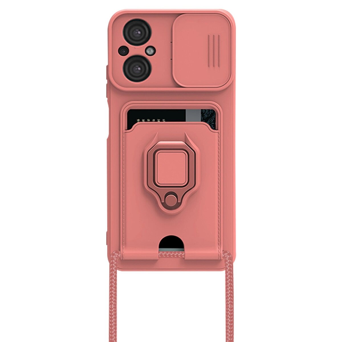 Xiaomi Poco M5 Kılıf Zuma Kartvizitli Yüzüklü Silikon - Pembe Xiaomi Poco M5 Kılıf Zuma Kartvizitli Yüzüklü Silikon - Pembe