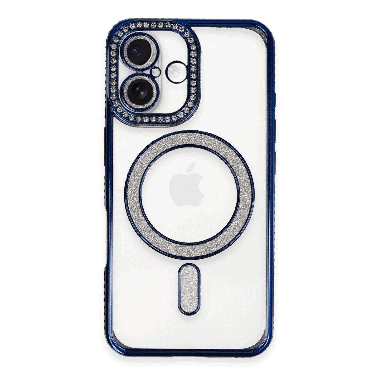 Apple İphone 16 Plus Kılıf Joke Simli Magneticsafe Kılıf - Lacivert Apple İphone 16 Plus Kılıf Joke Simli Magneticsafe Kılıf - Lacivert