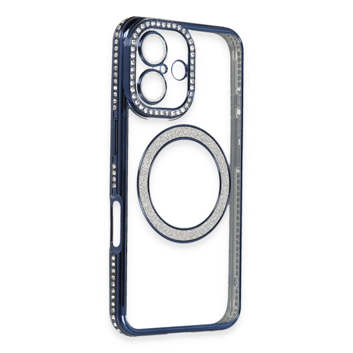 Apple İphone 16 Plus Kılıf Joke Simli Magneticsafe Kılıf - Lacivert Apple İphone 16 Plus Kılıf Joke Simli Magneticsafe Kılıf - Lacivert