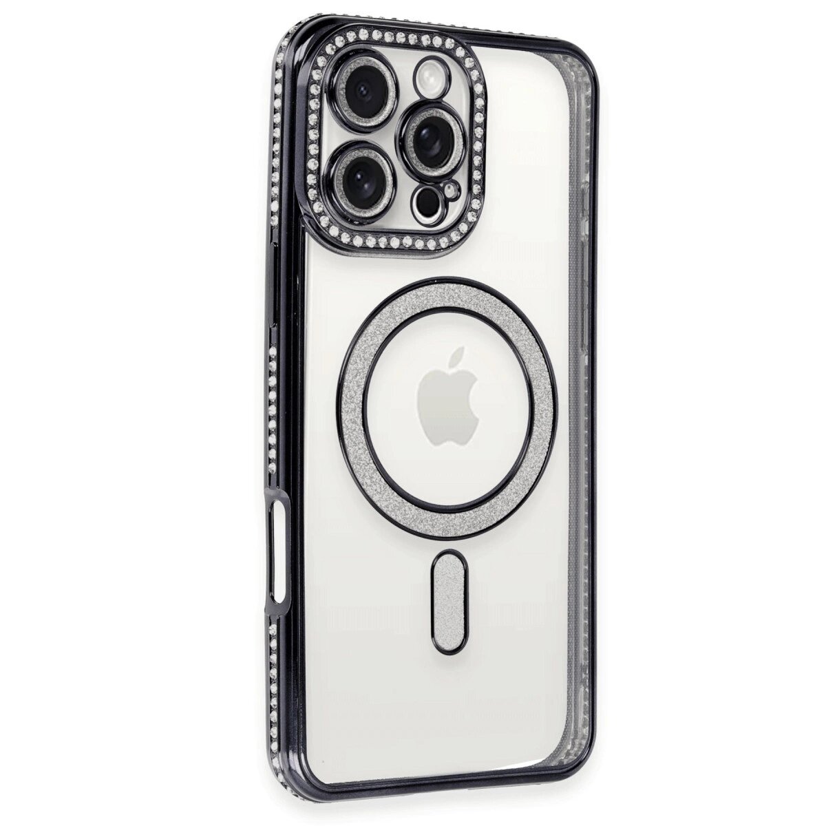 Apple İphone 16 Pro Kılıf Joke Simli Magneticsafe Kılıf - Siyah Apple İphone 16 Pro Kılıf Joke Simli Magneticsafe Kılıf - Siyah