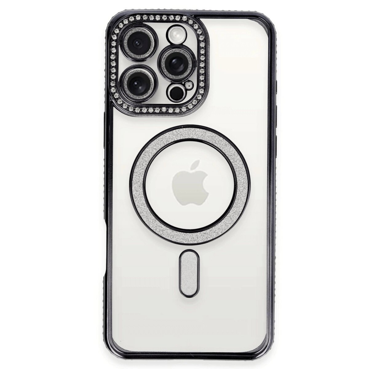 Apple İphone 16 Pro Kılıf Joke Simli Magneticsafe Kılıf - Siyah Apple İphone 16 Pro Kılıf Joke Simli Magneticsafe Kılıf - Siyah