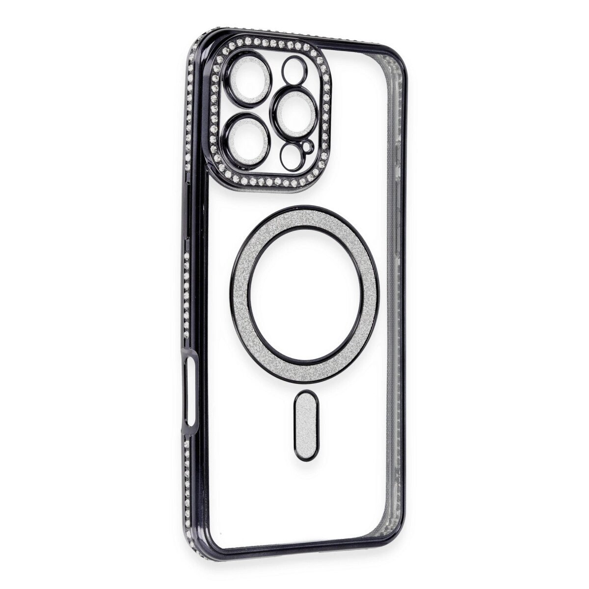 Apple İphone 16 Pro Kılıf Joke Simli Magneticsafe Kılıf - Siyah Apple İphone 16 Pro Kılıf Joke Simli Magneticsafe Kılıf - Siyah