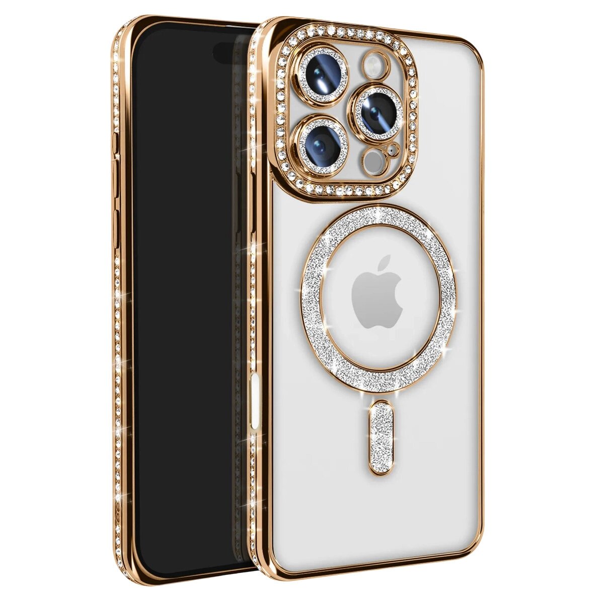Apple İphone 16 Pro Max Kılıf Joke Simli Magneticsafe Kılıf - Gold Apple İphone 16 Pro Max Kılıf Joke Simli Magneticsafe Kılıf - Gold