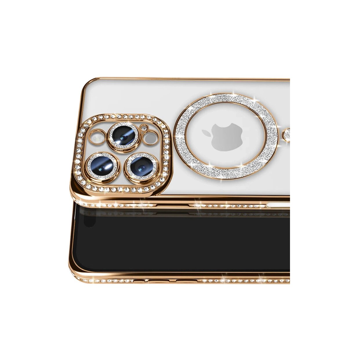 Apple İphone 16 Pro Max Kılıf Joke Simli Magneticsafe Kılıf - Gold Apple İphone 16 Pro Max Kılıf Joke Simli Magneticsafe Kılıf - Gold