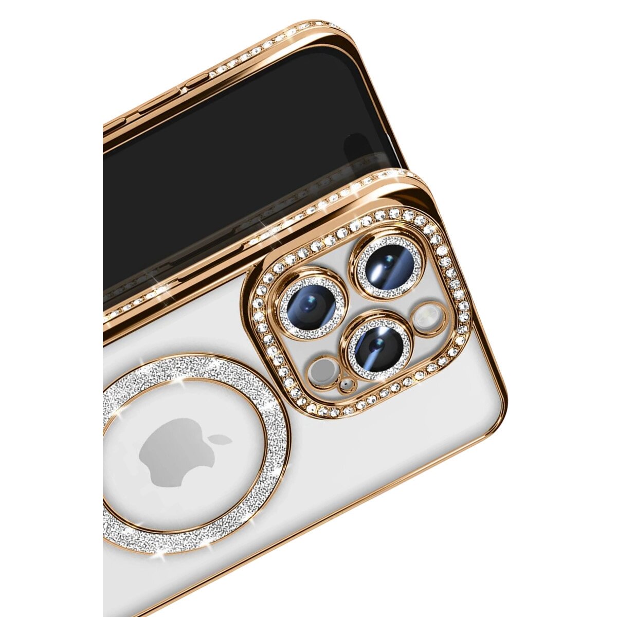 Apple İphone 16 Pro Max Kılıf Joke Simli Magneticsafe Kılıf - Gold Apple İphone 16 Pro Max Kılıf Joke Simli Magneticsafe Kılıf - Gold
