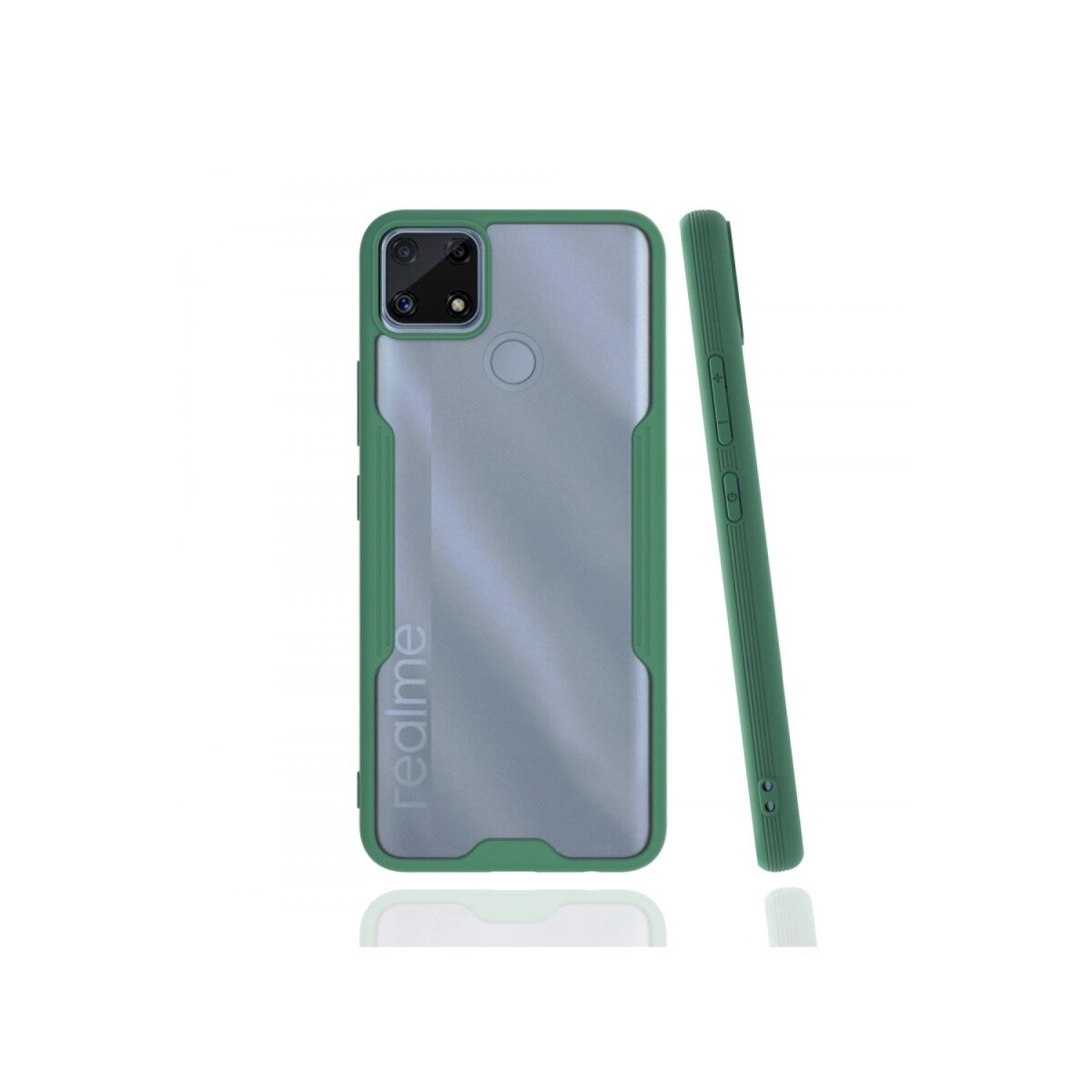 Realme C25 Kılıf Platin Silikon - Yeşil Realme C25 Kılıf Platin Silikon - Yeşil