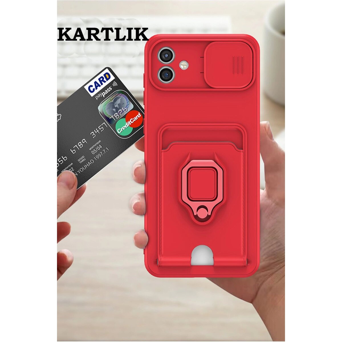 Samsung Galaxy A05 Kılıf Zuma Kartvizitli Yüzüklü Silikon - Siyah Samsung Galaxy A05 Kılıf Zuma Kartvizitli Yüzüklü Silikon - Siyah
