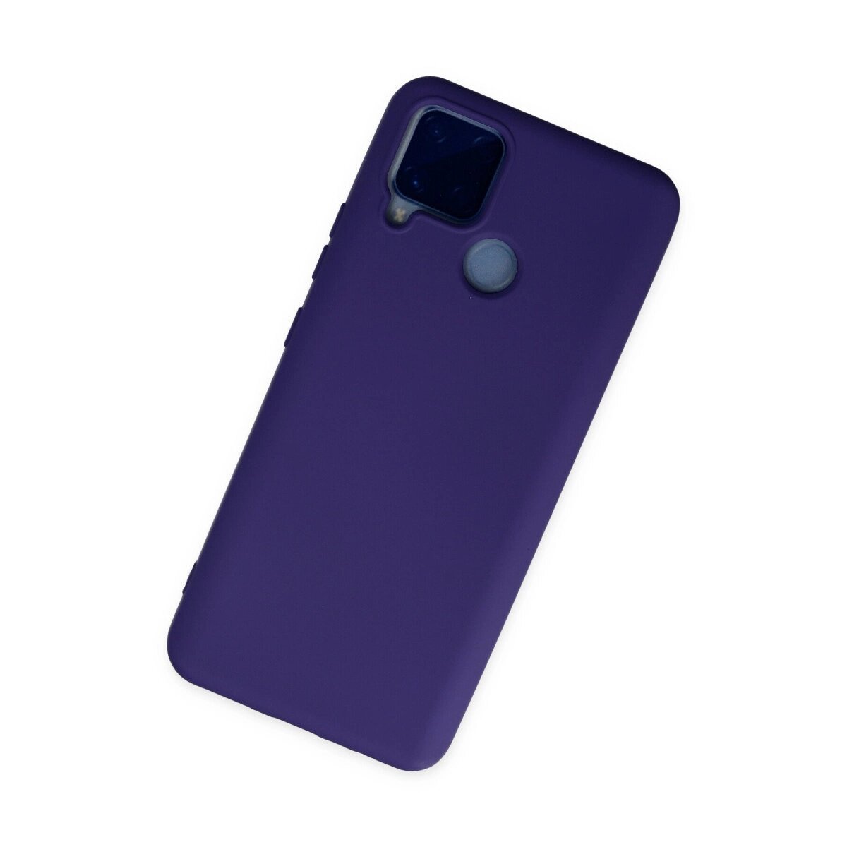 Realme C15 Kılıf Nano İçi Kadife Silikon - Mor Realme C15 Kılıf Nano İçi Kadife Silikon - Mor