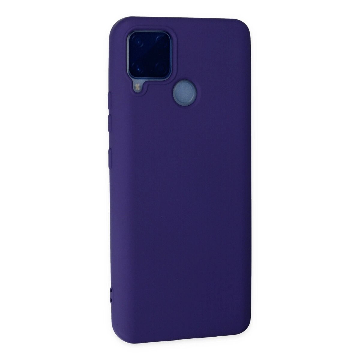 Realme C15 Kılıf Nano İçi Kadife Silikon - Mor Realme C15 Kılıf Nano İçi Kadife Silikon - Mor