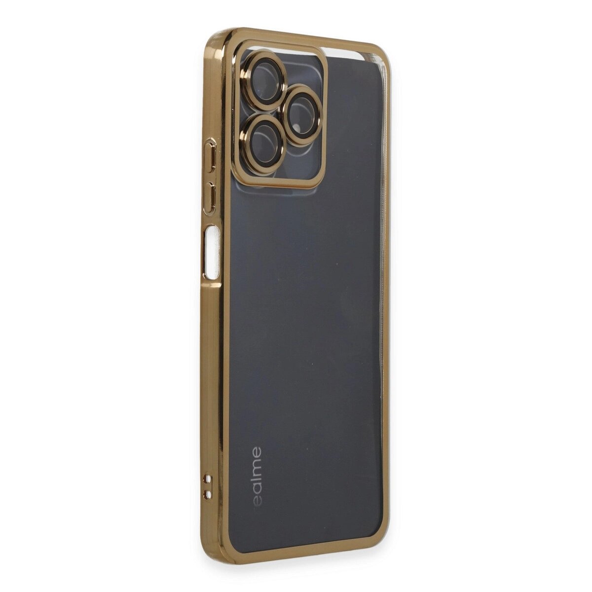 Realme C53 Kılıf Razer Lensli Silikon - Gold Realme C53 Kılıf Razer Lensli Silikon - Gold